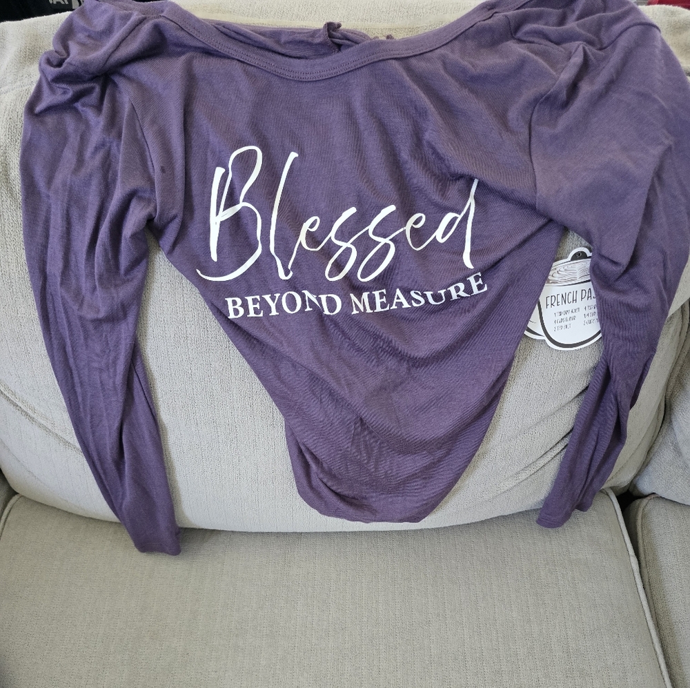 Unk Purple Bodysuit with Inspirational Print